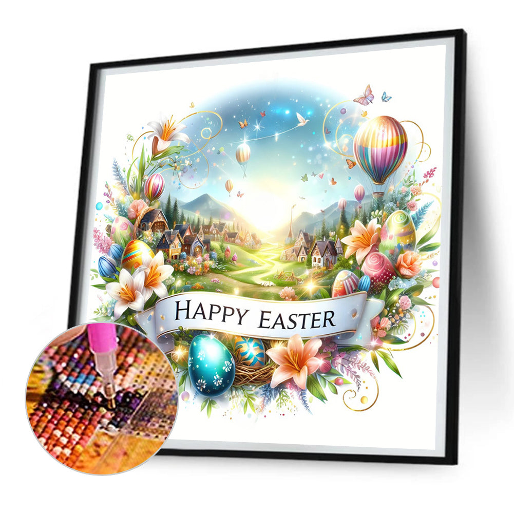 Happy Easter - Full Round Drill Diamond Painting 30*30CM