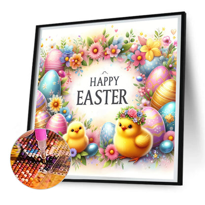 Happy Easter - Full Round Drill Diamond Painting 30*30CM