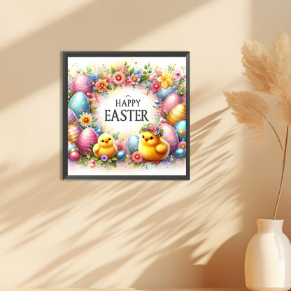 Happy Easter - Full Round Drill Diamond Painting 30*30CM