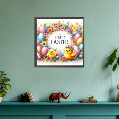 Happy Easter - Full Round Drill Diamond Painting 30*30CM