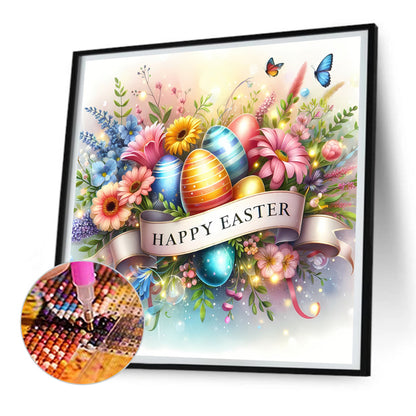 Happy Easter - Full Round Drill Diamond Painting 30*30CM