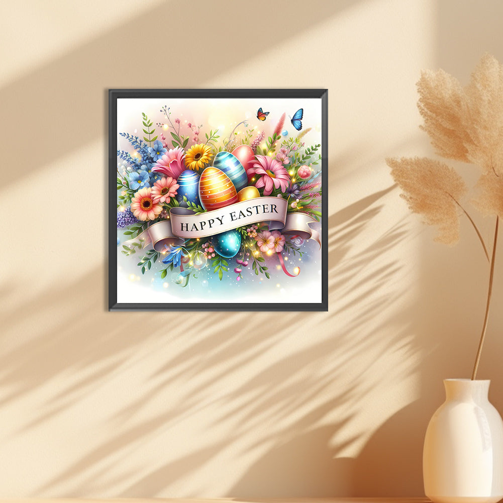 Happy Easter - Full Round Drill Diamond Painting 30*30CM