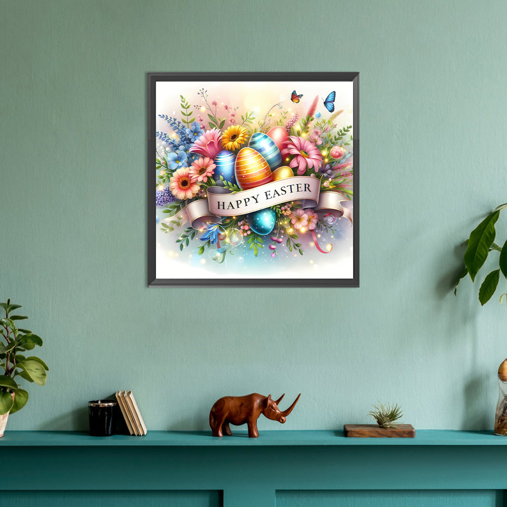 Happy Easter - Full Round Drill Diamond Painting 30*30CM