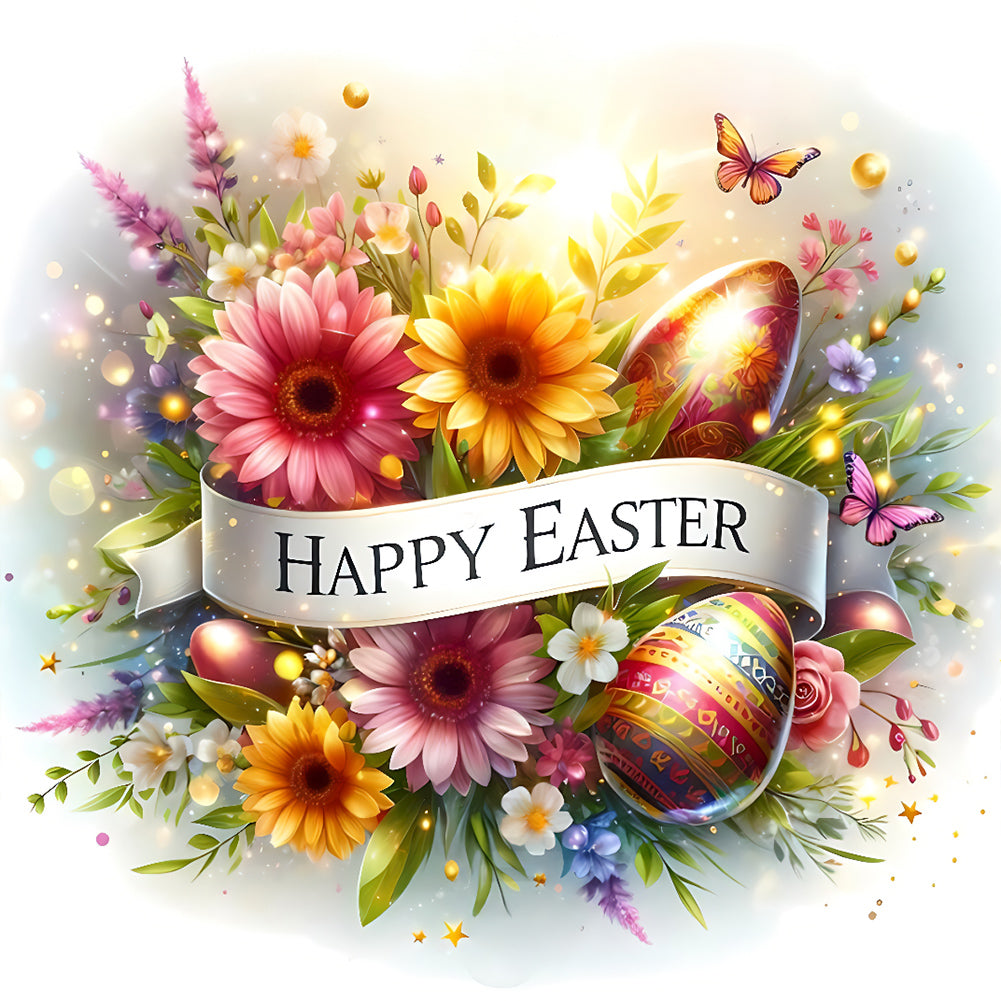 Happy Easter - Full Round Drill Diamond Painting 30*30CM