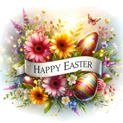 Happy Easter - Full Round Drill Diamond Painting 30*30CM