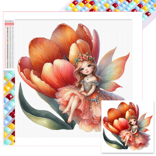 Flower Fairy - Full Square Drill Diamond Painting 30*30CM