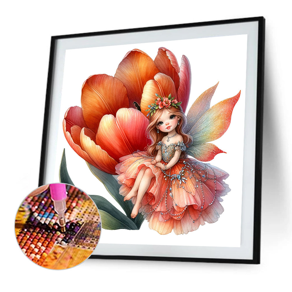 Flower Fairy - Full Square Drill Diamond Painting 30*30CM