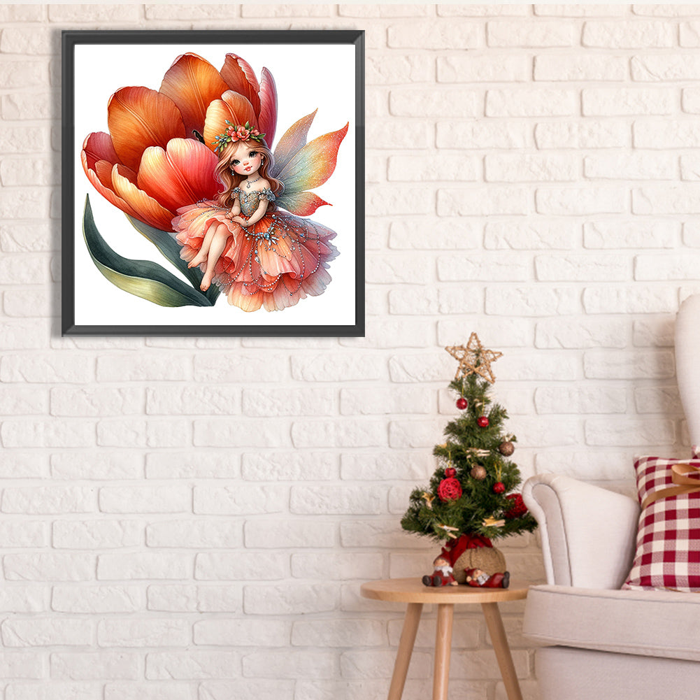 Flower Fairy - Full Square Drill Diamond Painting 30*30CM