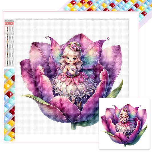 Flower Fairy - Full Square Drill Diamond Painting 30*30CM