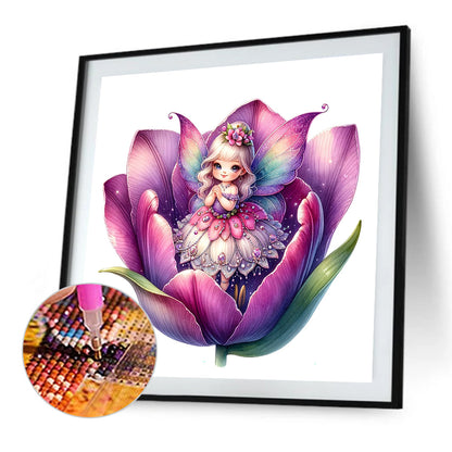 Flower Fairy - Full Square Drill Diamond Painting 30*30CM