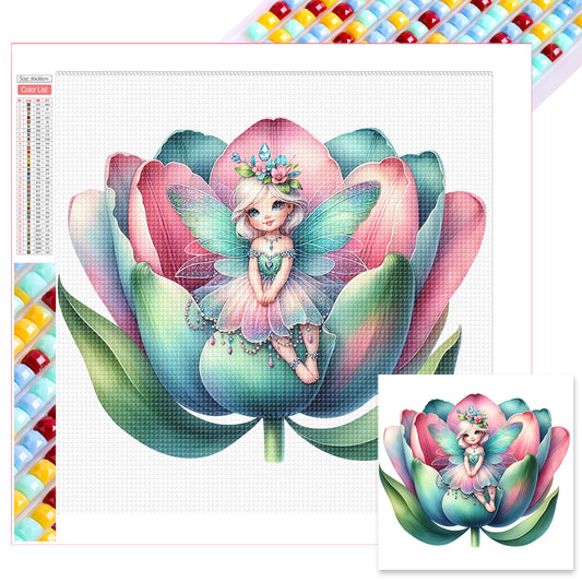 Flower Fairy - Full Square Drill Diamond Painting 30*30CM
