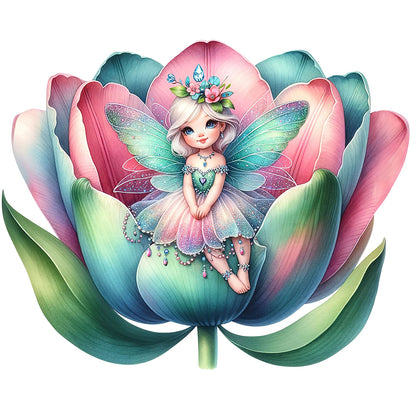 Flower Fairy - Full Square Drill Diamond Painting 30*30CM