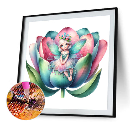 Flower Fairy - Full Square Drill Diamond Painting 30*30CM