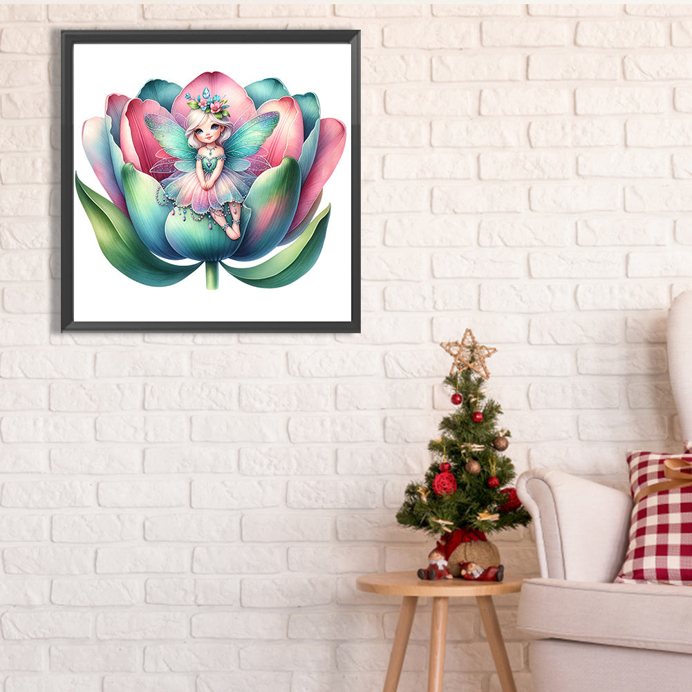 Flower Fairy - Full Square Drill Diamond Painting 30*30CM