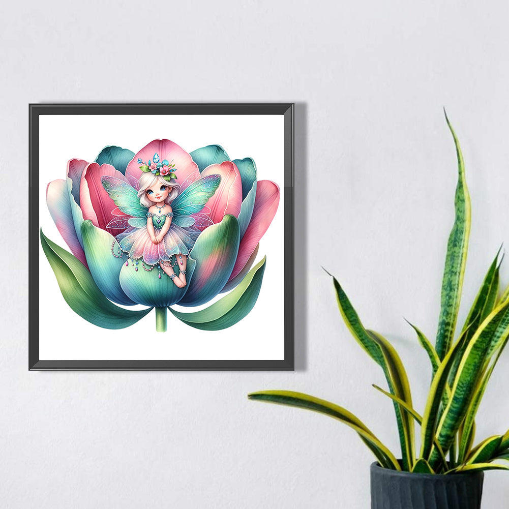 Flower Fairy - Full Square Drill Diamond Painting 30*30CM