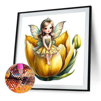 Flower Fairy - Full Square Drill Diamond Painting 30*30CM