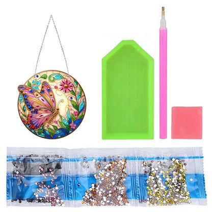 Sun Catcher 5D Diamond Painting Dots Pendant for Office Decor (Butterfly KJ0104)