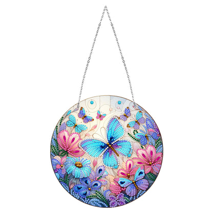 Sun Catcher 5D Diamond Painting Dots Pendant for Office Decor (Butterfly KJ0105)