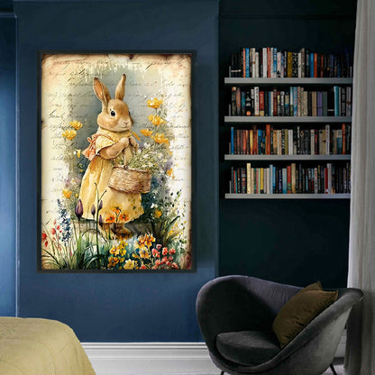 Retro Bunny - 11CT Stamped Cross Stitch 40*60CM