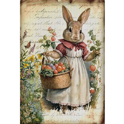 Retro Bunny - 11CT Stamped Cross Stitch 40*60CM