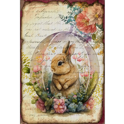 Retro Bunny - 11CT Stamped Cross Stitch 40*60CM