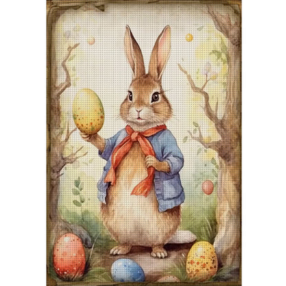 Retro Bunny - 11CT Stamped Cross Stitch 40*60CM