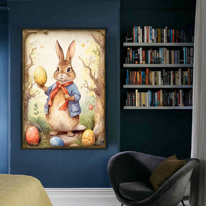 Retro Bunny - 11CT Stamped Cross Stitch 40*60CM