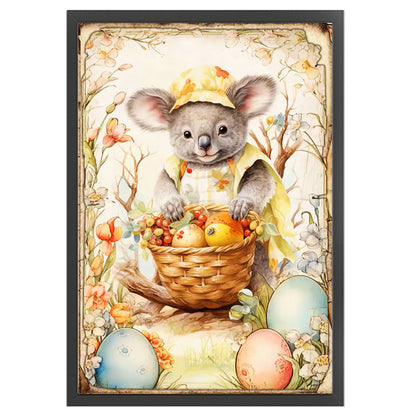 Retro Poster-Easter Egg Koala - 11CT Stamped Cross Stitch 40*60CM