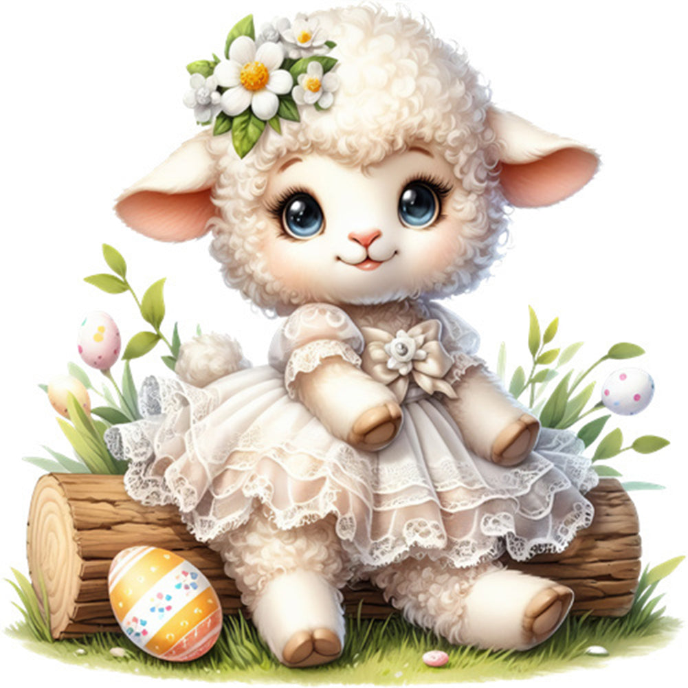 Easter Lamb - Full Square Drill Diamond Painting 30*30CM