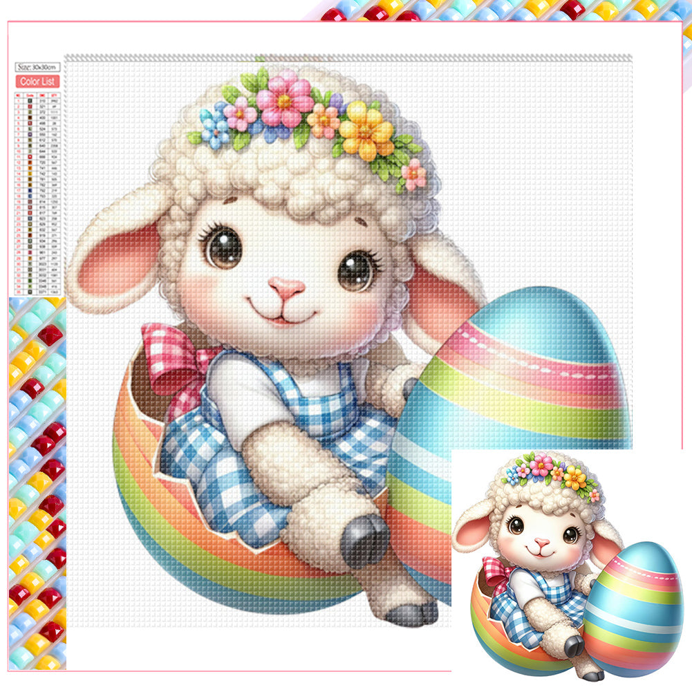 Easter Lamb - Full Square Drill Diamond Painting 30*30CM