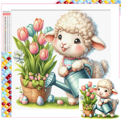 Easter Lamb - Full Square Drill Diamond Painting 30*30CM