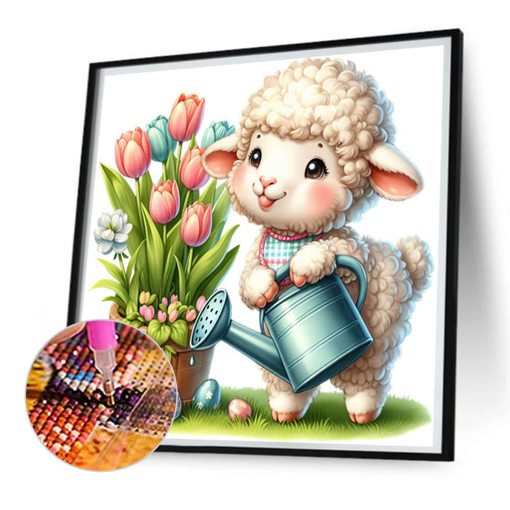 Easter Lamb - Full Square Drill Diamond Painting 30*30CM