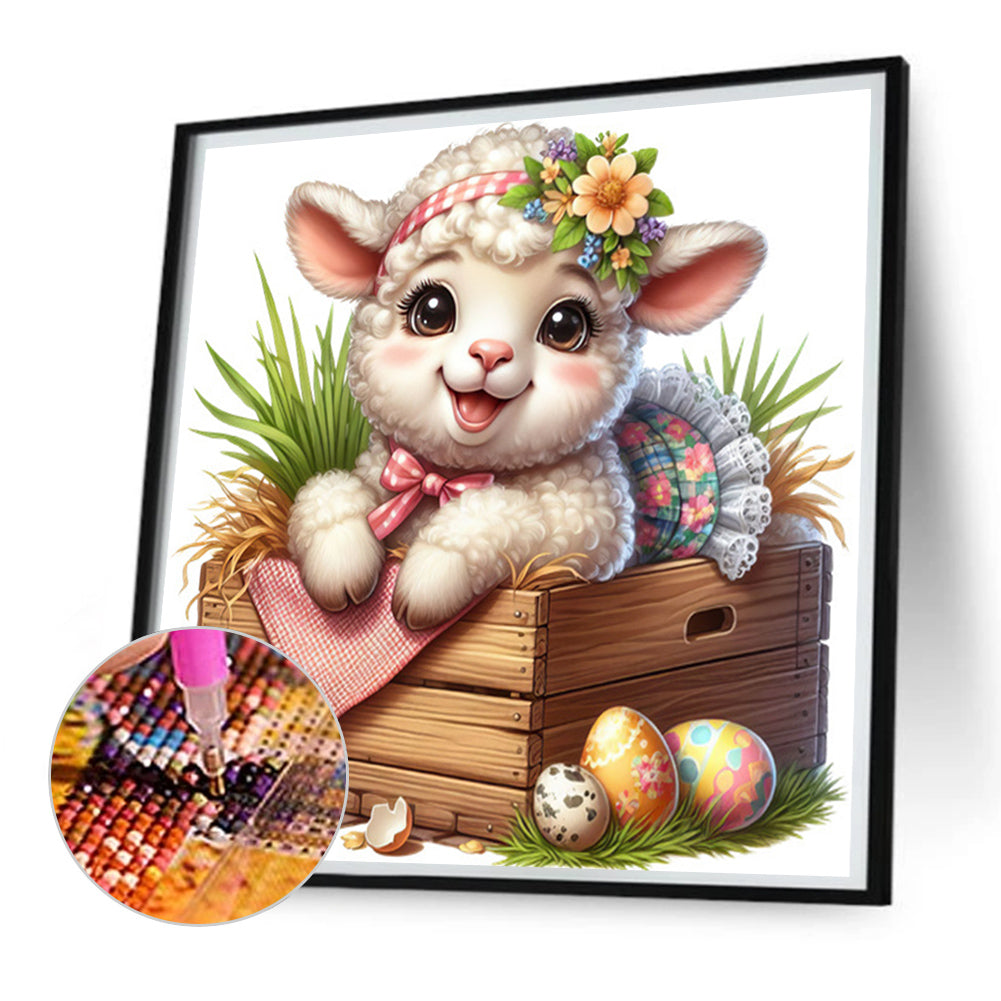 Easter Lamb - Full Square Drill Diamond Painting 30*30CM