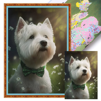 West Highland White Terrier - 11CT Stamped Cross Stitch 40*60CM