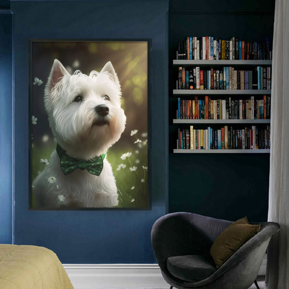 West Highland White Terrier - 11CT Stamped Cross Stitch 40*60CM