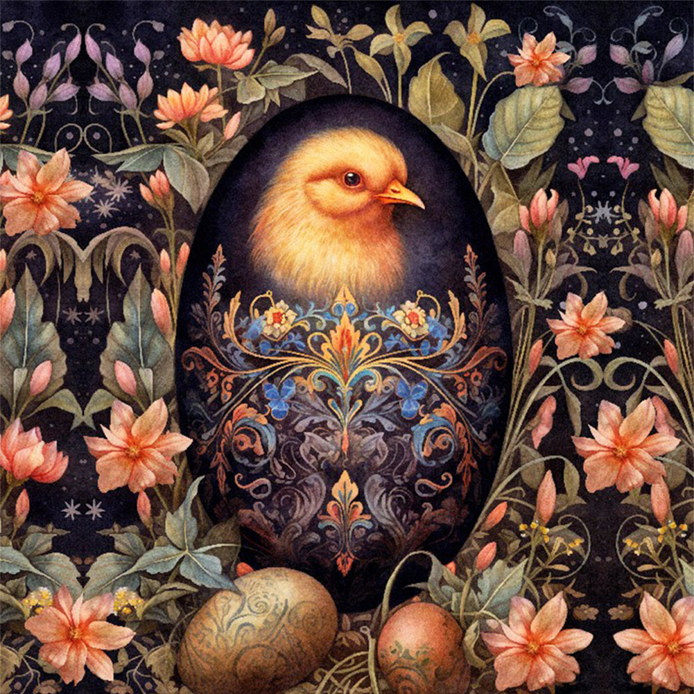 Easter Chick - 11CT Stamped Cross Stitch 45*45CM
