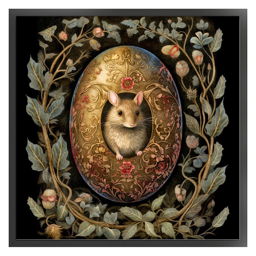 Easter Mouse - 11CT Stamped Cross Stitch 45*45CM