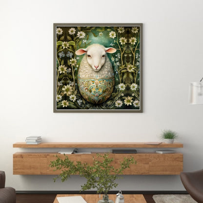 Easter Sheep - 11CT Stamped Cross Stitch 45*45CM