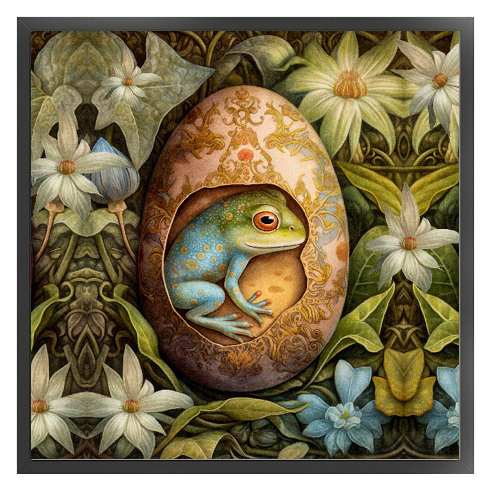 Easter Frog - 11CT Stamped Cross Stitch 45*45CM