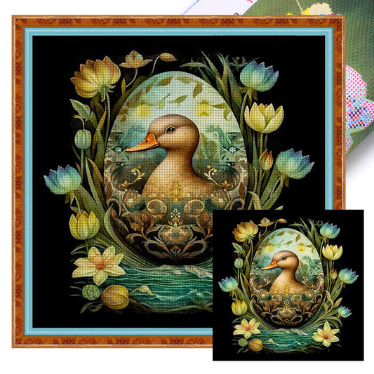 Easter Duck - 11CT Stamped Cross Stitch 45*45CM