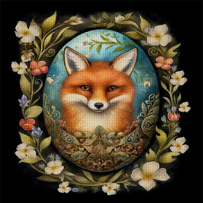 Easter Fox - 11CT Stamped Cross Stitch 45*45CM