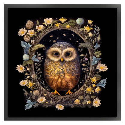 Easter Owl - 11CT Stamped Cross Stitch 45*45CM