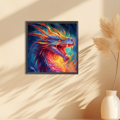 Colorful Dragon - Full Round Drill Diamond Painting 30*30CM