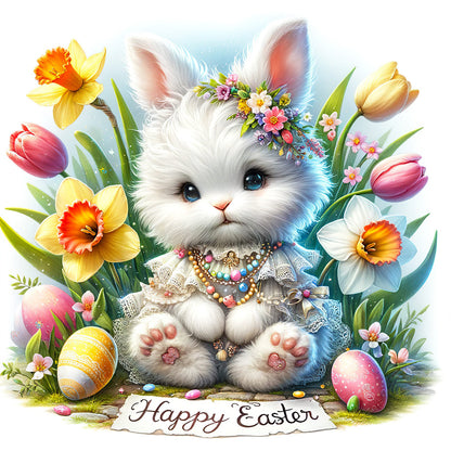 Happy Easter Bunny - Full Round Drill Diamond Painting 30*30CM