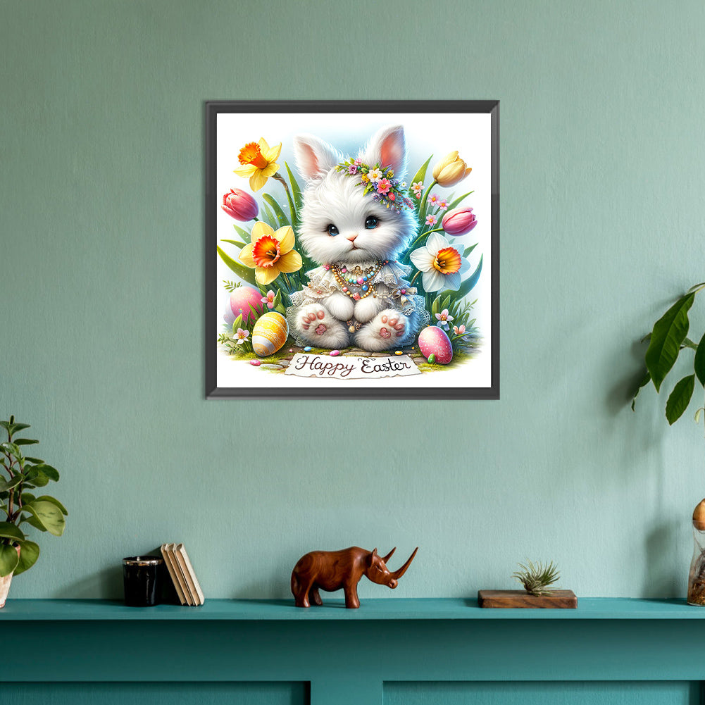 Happy Easter Bunny - Full Round Drill Diamond Painting 30*30CM