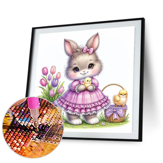 Cartoon Bunny - Full Round Drill Diamond Painting 30*30CM