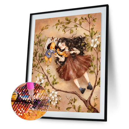 Girl - Full Round Drill Diamond Painting 30*40CM