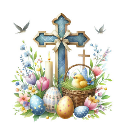 Easter Cross - Full Square Drill Diamond Painting 30*30CM