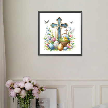 Easter Cross - Full Square Drill Diamond Painting 30*30CM