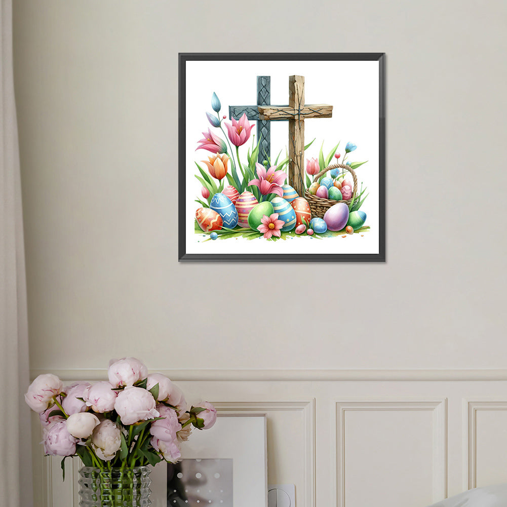 Easter Cross - Full Square Drill Diamond Painting 30*30CM